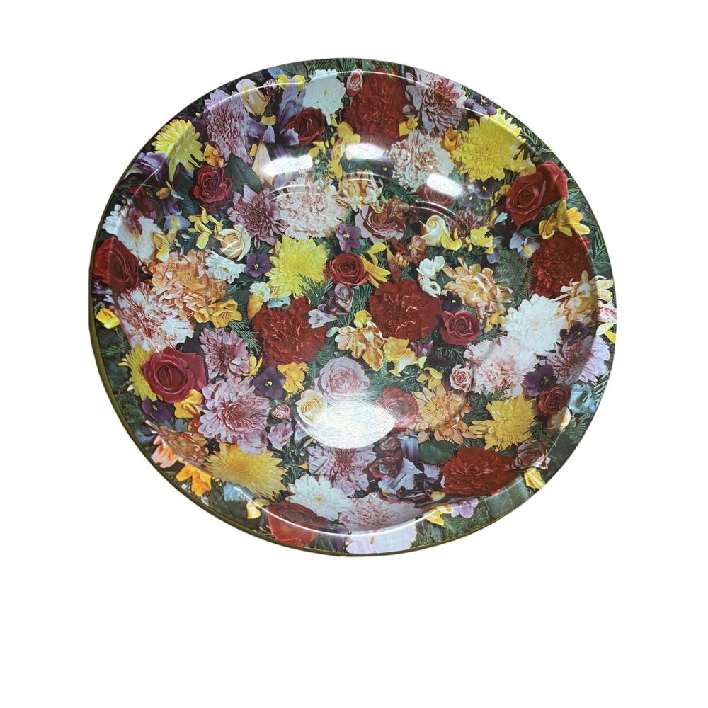 Daher Vintage‎ Tin Regd 951942. Colorful flowers